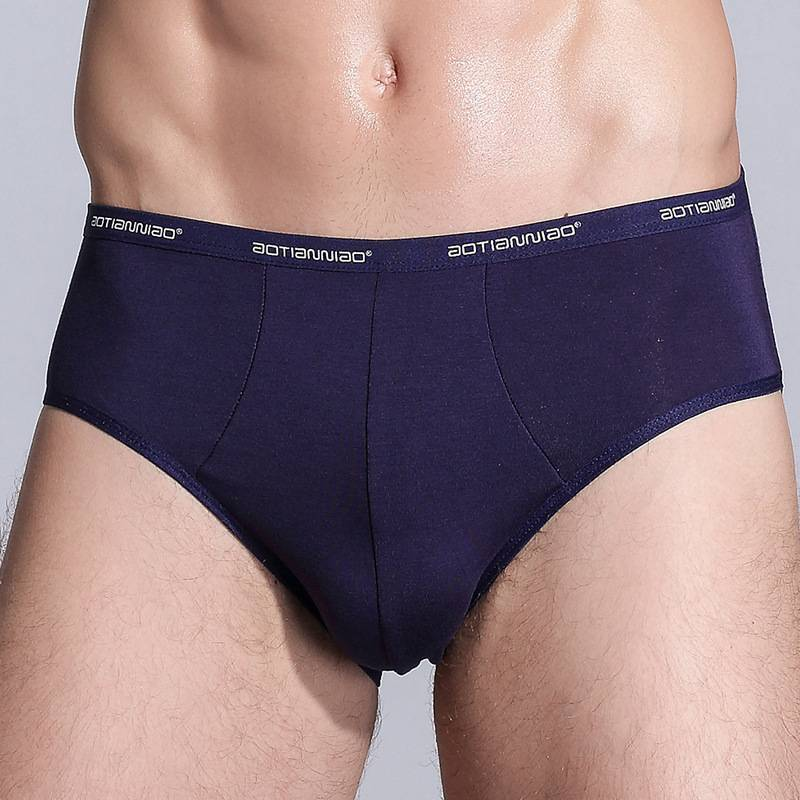 Intimo maschile elastico grande taglia sexy modale traspirante slip comodi traspirante vita media pantaloni da uomo all'ingrosso_voghion.com