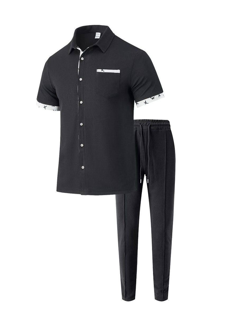 Summer Men's New Short-sleeved Trousers Two-piece Sports Fashion Leisure Suit_voghion.com