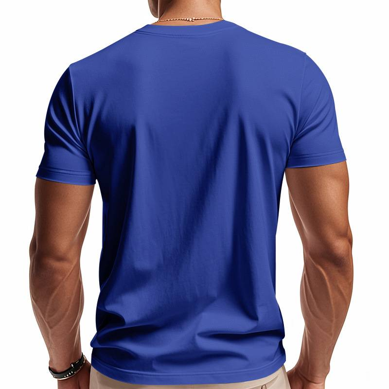 Trendiges, schnelltrocknendes, atmungsaktives, lässiges, sportliches und individuelles T-Shirt mit V-Ausschnitt für Herren im Frühling und Sommer_voghion.com