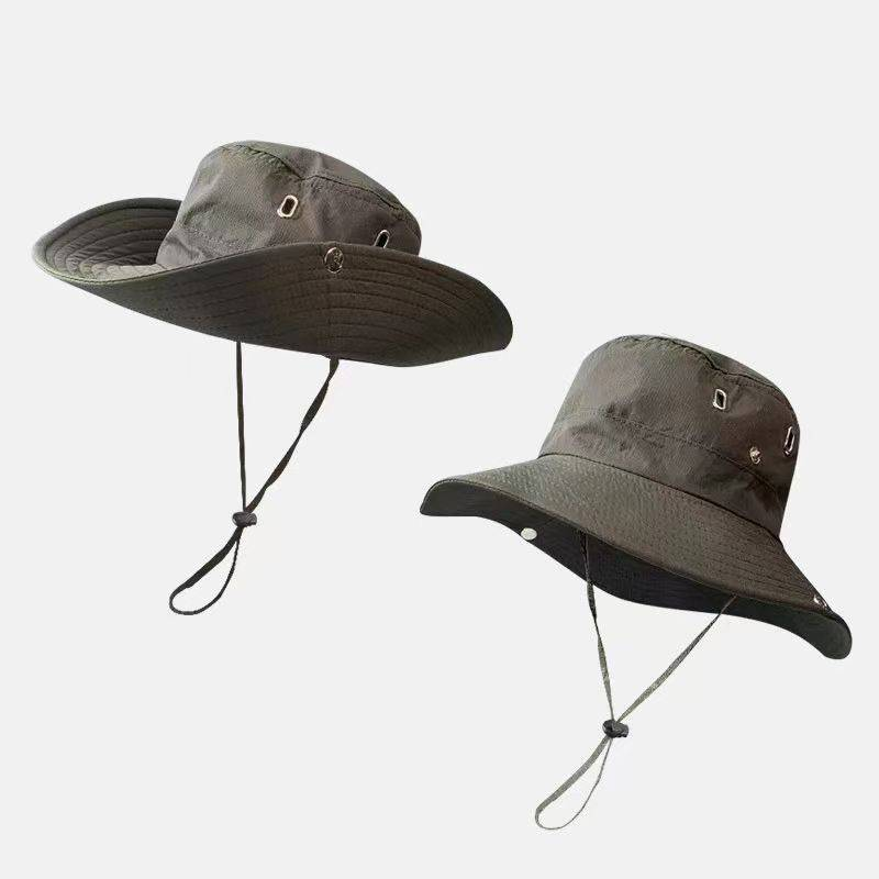 Cappello da pescatore ad asciugatura rapida - Protezione solare UPF50+ per uomo e donna - Cappello da cowboy per esterni per ciclismo/escursionismo (cappello estivo unisex in stile western)_voghion.com
