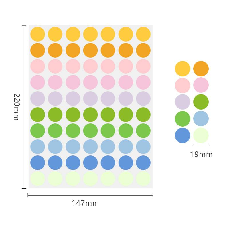YOUEN 10PCS Color Dot Stickers 19mm - Blank Circle Labels For Classroom, Pricing & Sealing (12 Bright Colors)_voghion.com