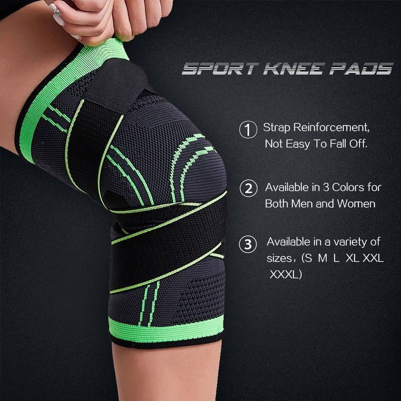 Lohnende 1PC Sport Knieschoner Männer Druck Elastische Knieschoner Unterstützung Fitness Gear Basketball Volleyball Brace Protector_voghion.com
