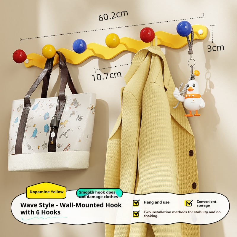 Ganchos de pared sin taladro: ahorra espacio en la puerta y la pared para abrigos, sombreros y bolsos (varios estilos y opciones de ganchos, hierro resistente a la oxidación)_voghion.com