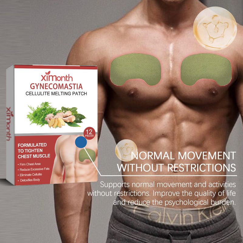 Cerotto per la cura del seno maschile, specificamente progettato per il seno maschile, con un cerotto per la cura del seno sano, compatto e anti-cascante._voghion.com