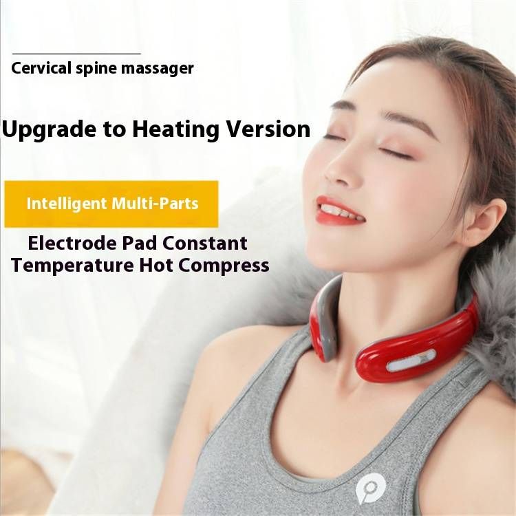 Smart Neck Massager With EMS Pulse Technology - Multi-Point Electric Massage For Neck, Back & Legs - Rechargeable & Portable Pain Relief Device_voghion.com