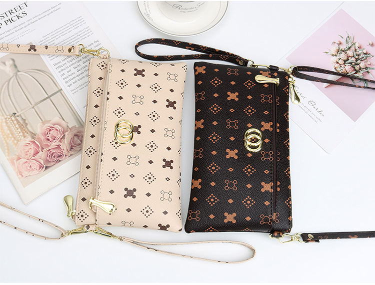 Nuova borsa a tracolla da donna floreale Borsa a tracolla da donna semplice in stile coreano moda semplice pochette per cellulare borsa portamonete_voghion.com