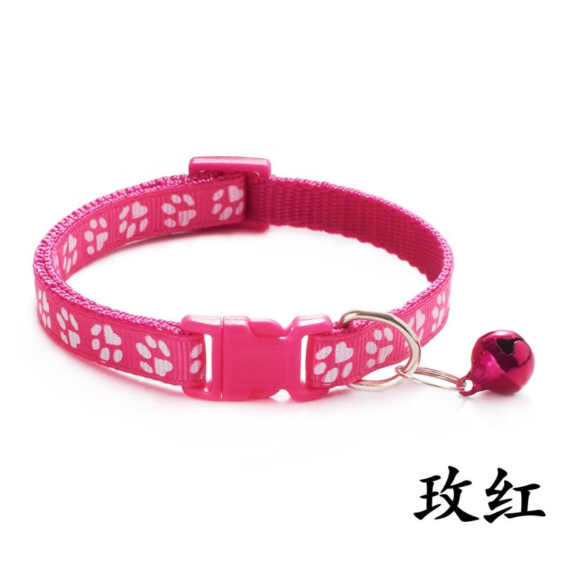 Supplies Cat Bell Collar Dog Print Neckband Adjustable Size Multiple Colors Available Pet Accessories_voghion.com