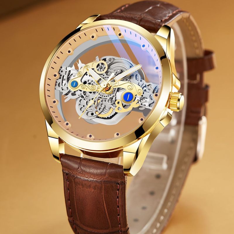 New Hollow Transparent Non-Full Automatic Men's Watch Waterproof Luminous_voghion.com