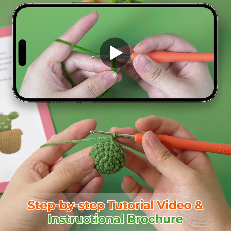 Crochet Material Package Knitting Handmade DIY Homemade Wool Plant Storage Box Ornaments_voghion.com