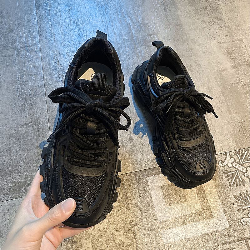 Pantofi sport de vară pentru femei, cu talpă groasă, respirabili, tip plasă, sport, mici, casual, pentru alergare_voghion.com