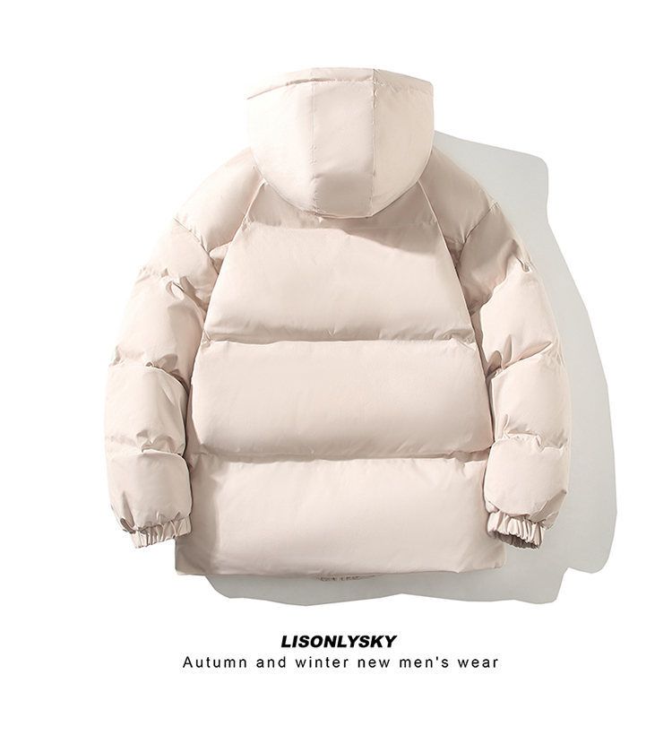 "Korean Streetwear Hooded Puffer Jacket – Thickened Cotton Winter Coat With Slim Fit Silhouette ( Detachable Fur Trim, Y2K Revival)"_voghion.com