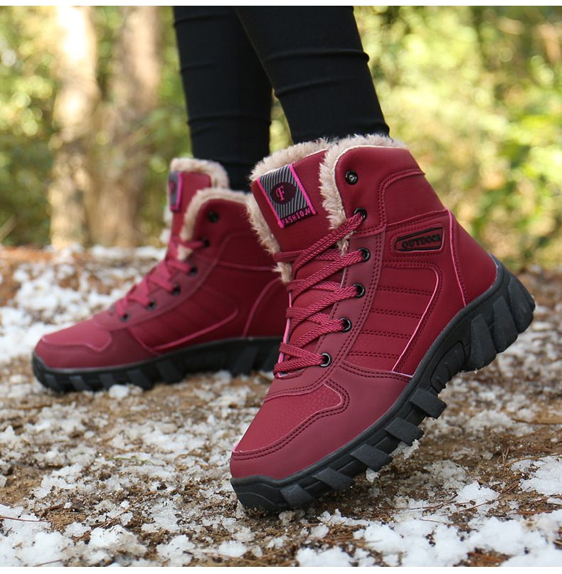 Stivali da neve alti da esterno per uomo e donna, invernali, più velluto spesso, impermeabili, antiscivolo, antifreddo_voghion.com