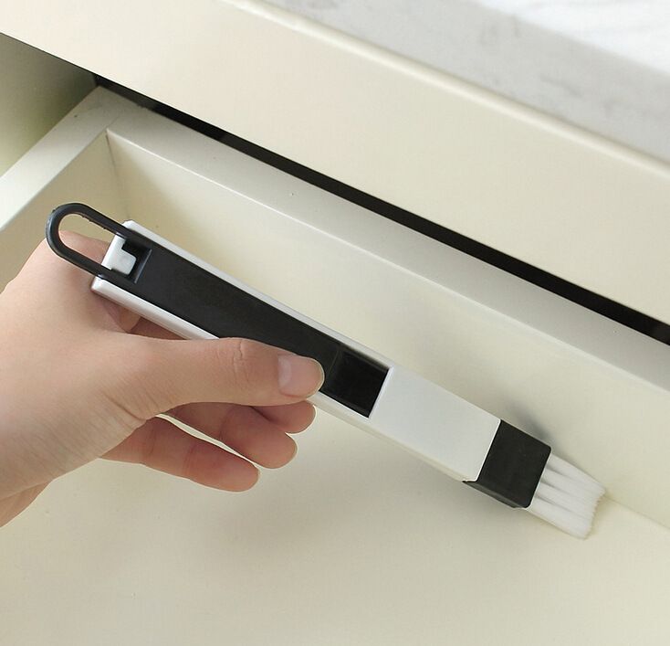 Fenster Fensterschlitz-Rillenreinigungsbürste Tastaturbürste Eckstaubbesen Kehrschaufel Spaltbürste Fliegengitter Fensterreinigungsbürste_voghion.com