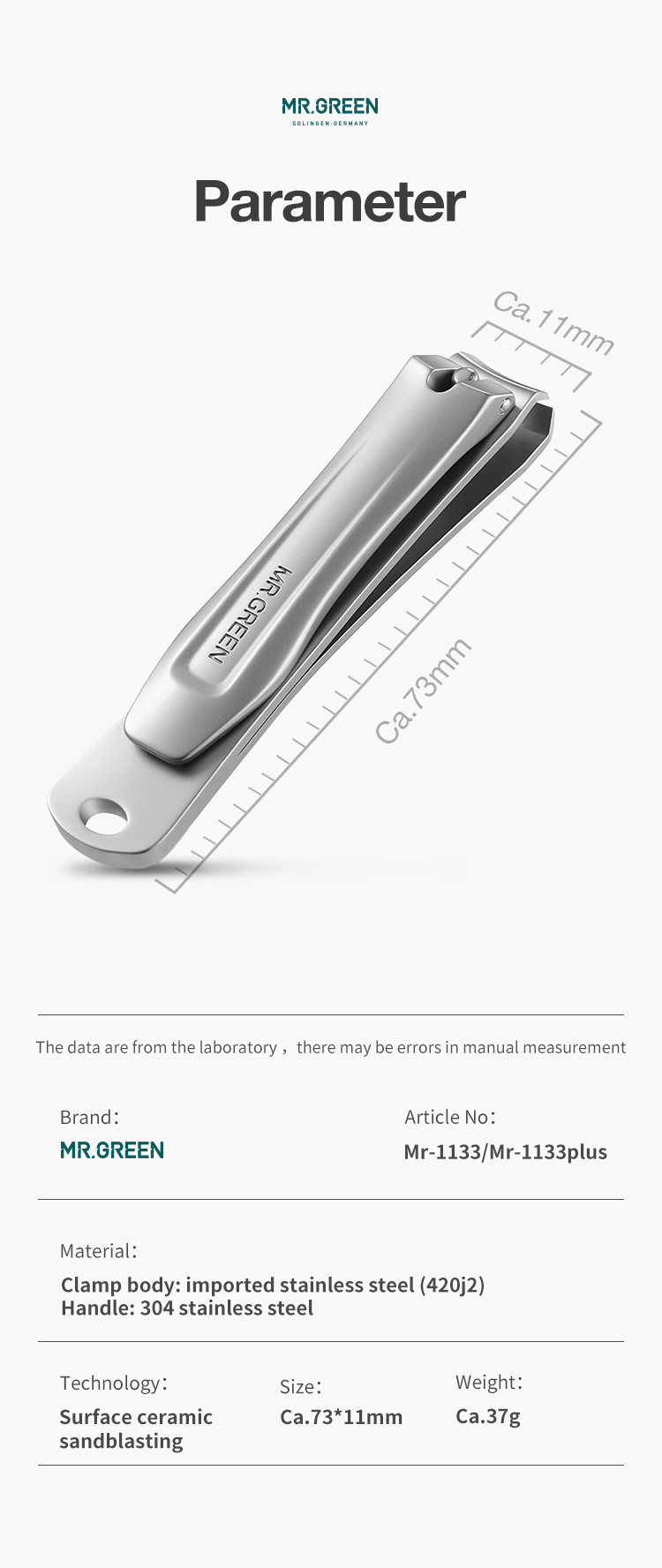 Clippers MR.GREEN Nail Simplicity and Fashion Fingernail Clippers Nail Cutter Stainless Steel Nail Scissor_voghion.com