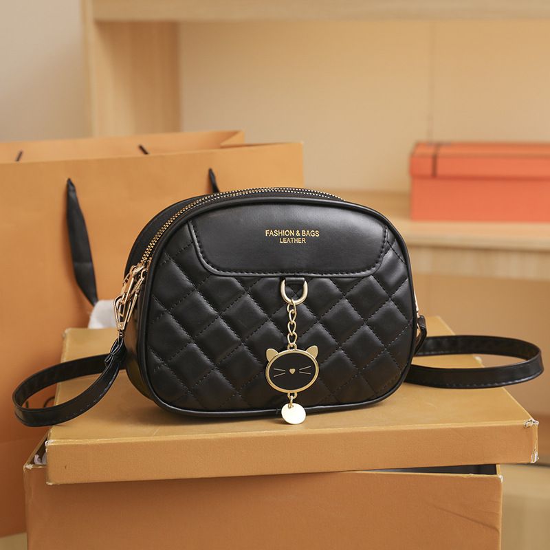 Borsa a tracolla in morbida pelle, piccola e rotonda, elegante, in vera pelle, stile coreano, di alta qualità, 2025_voghion.com