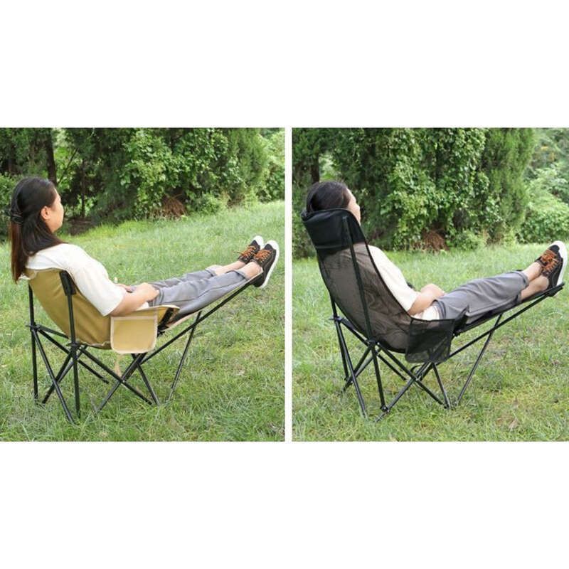 Lounge Chair, Dual-use For Sitting Lying, Lightweight Carrying Nap Bed, Outdoor Camping Folding Chair With Three_voghion.com