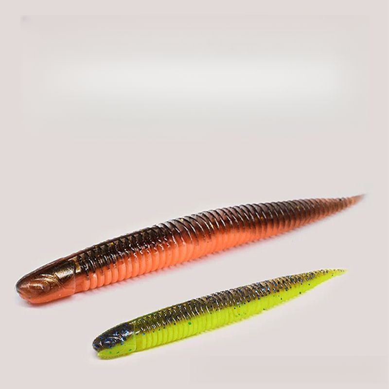 Light Dance Soft Black Pit Needle Tail Slow Sinking Mandarin Lure Fish Bait Worm Bottom Root Fishing_voghion.com