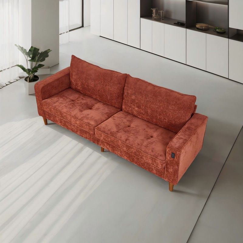 Corduroy, Modern Style Solid Color Sofa (Including USB Interface), Multi-Person Sofa, Suitable For Living Room And Office_voghion.com
