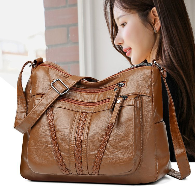 Spring/Summer New Zipper PU Japanese Korean Style Casual, Practical, Lightweight, Simple and Personalized Commuting_voghion.com