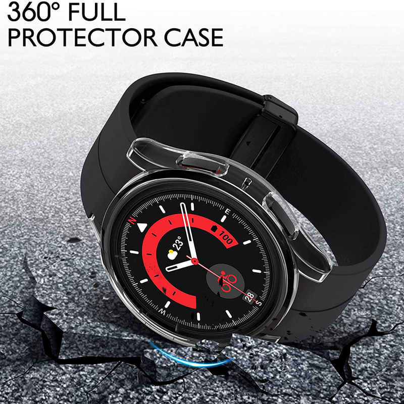 Case for Samsung Galaxy Watch 5 Pro 45mm Galaxy Watch 5 40mm 44mm Screen Protector PC Bumper All-Around Watch 5/5 Pro Accessorie_voghion.com