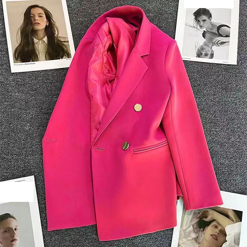 Damenbekleidung Anzugjacke große Größe einfacher kleiner Anzug im koreanischen Stil mit drapierter Silhouette Frühling und Sommer lässiger Damenanzug_voghion.com