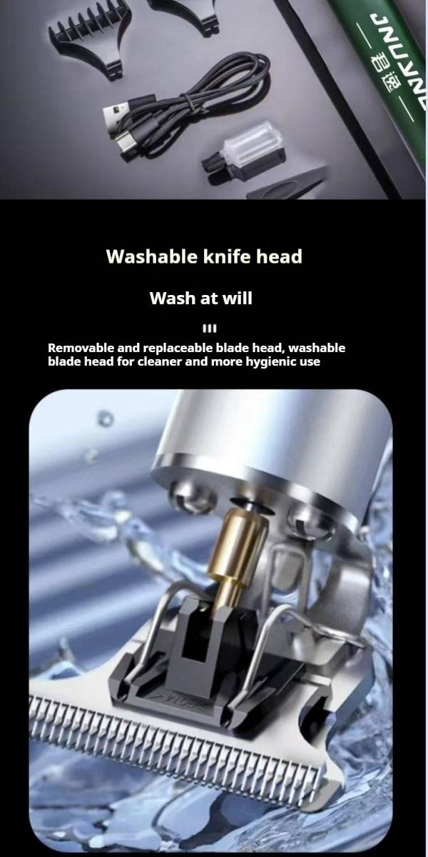 Cortapelos profesional de peluquería: resistente al agua, con o sin cable, con motor silencioso y cuchillas resistentes._voghion.com