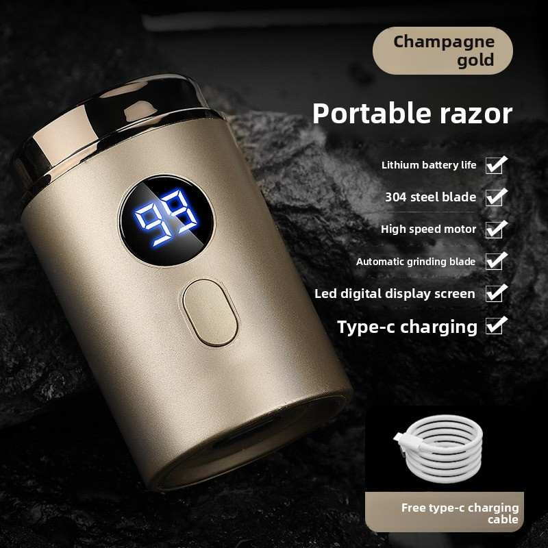 Rotationsrasierer mit 5 Klingen für Männer, wiederaufladbar über USB, mit LED-Anzeige und abnehmbaren, waschbaren Scherköpfen, 120 Min. Laufzeit, 36 dB, ultraleise_voghion.com
