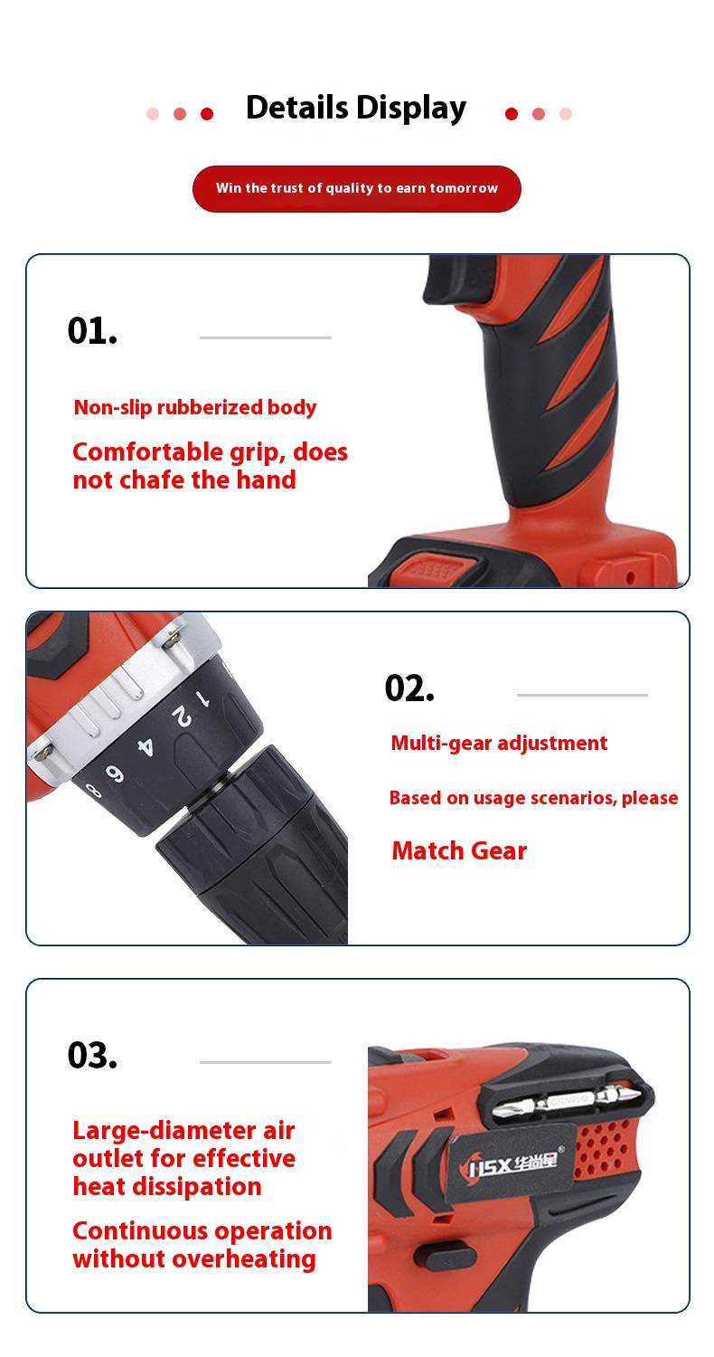 Professional Cordless Lithium-Ion Drill Driver With Adjustable Speed & Universal Chuck – Ideal For Home DIY, Metal, Wood, Concrete Drilling_voghion.com