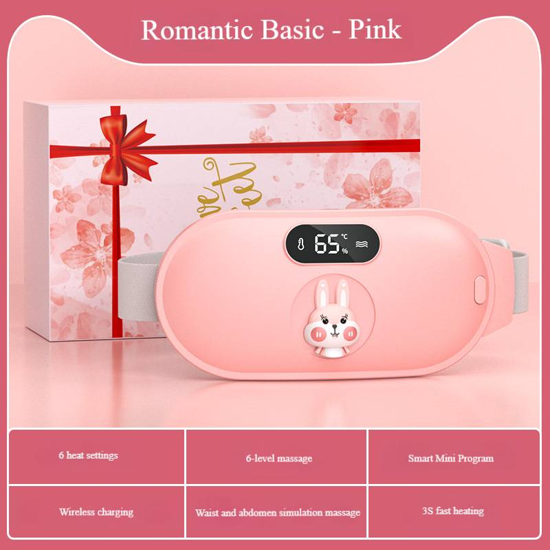Cinturón calefactor USB para mujer: faja masajeadora ajustable con calor, vibración y terapia de calor para aliviar el dolor menstrual y relajar los músculos._voghion.com
