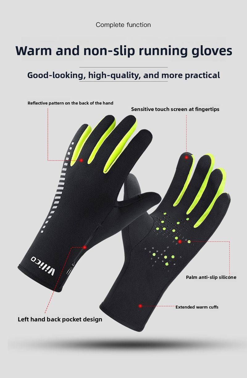 Outdoor Sports Running Men's Cycling Touchscreen Gloves Women's Autumn Winter Riding Warm Fleece Windproof Coldproof_voghion.com