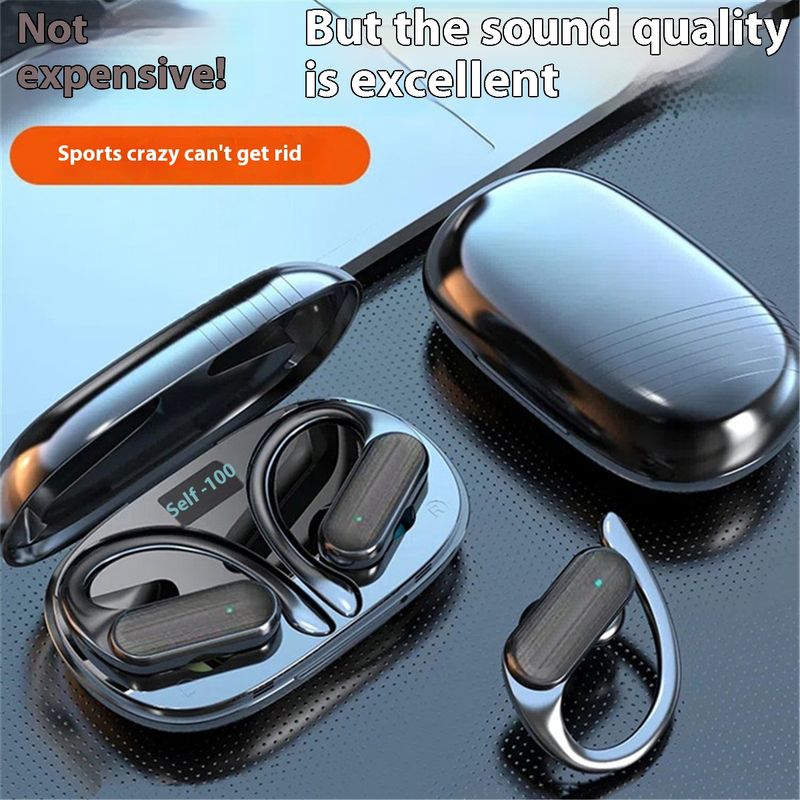 New A520 wireless Bluetooth earphones with digital display, ear mounted sports noise reduction, business ultra long_voghion.com