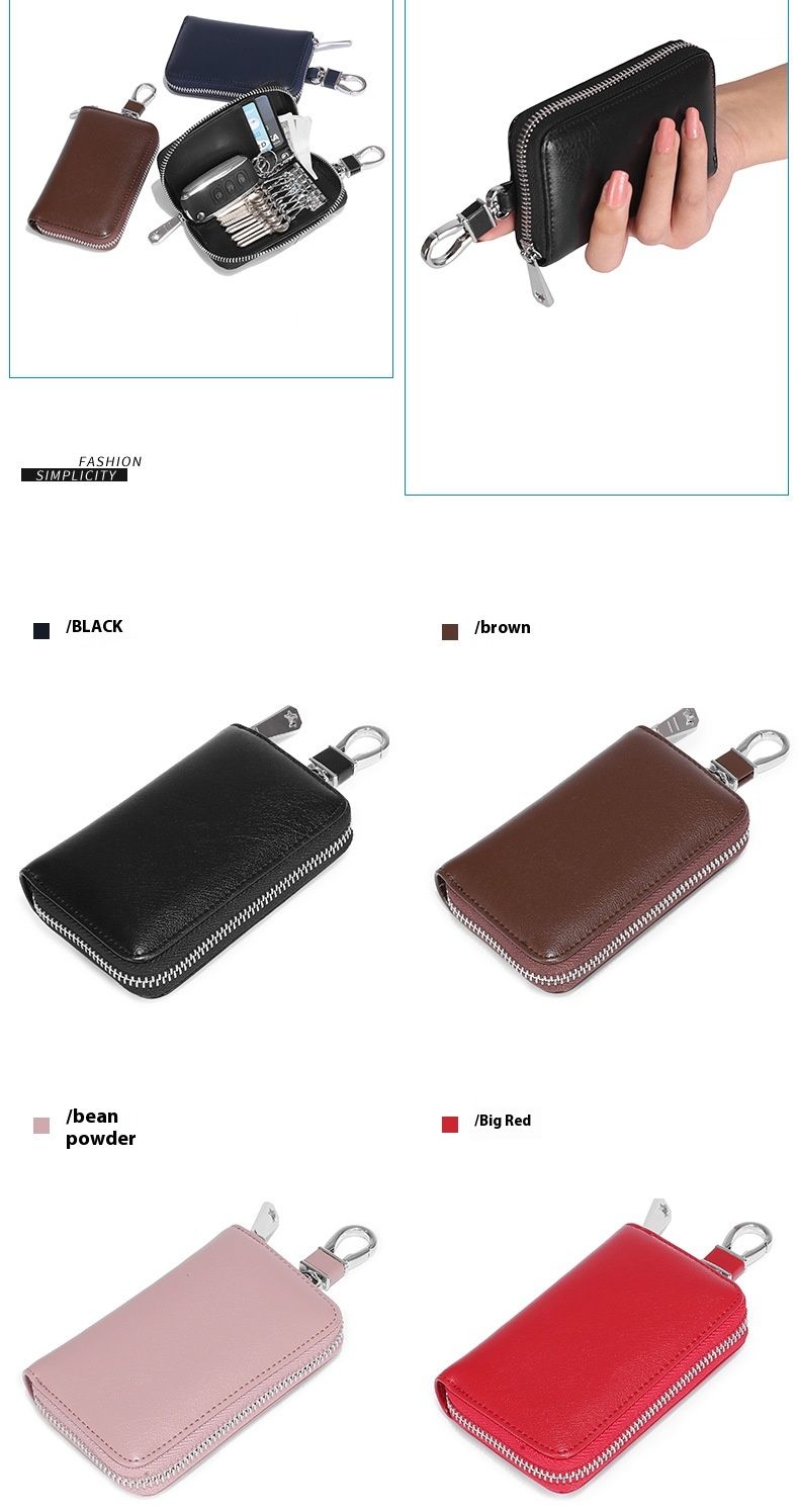 Portachiavi minimalista Andralyn per uomo e donna Portachiavi in pelle con cerniera Portachiavi multifunzionale per la casa General Motors_voghion.com