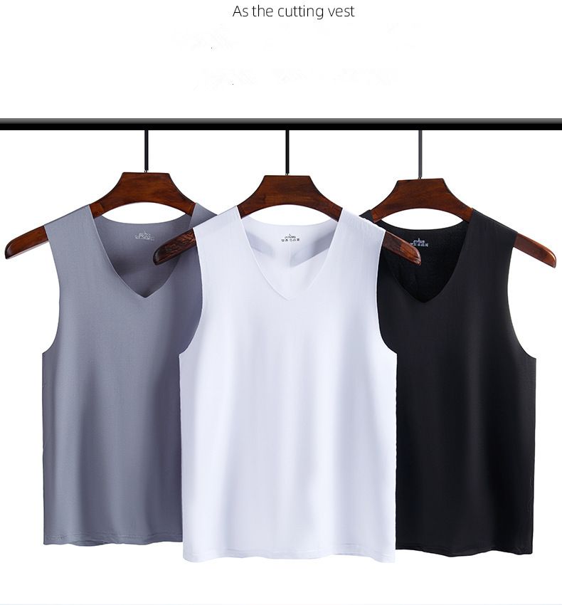 Gilet estivo in seta ghiacciata da uomo preferito: vestibilità aderente senza cuciture, design a ostacoli, senza maniche, traspirante, adatto per il fitness_voghion.com