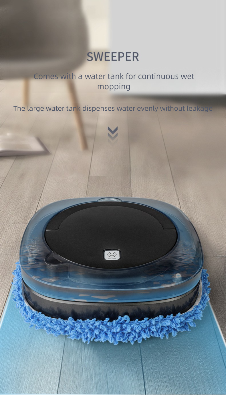 Volledig automatische robot voor thuisgebruik, intelligente veegrobot, oplaadbare ultradunne droog- en nat dweilrobot voor dubbel gebruik_voghion.com