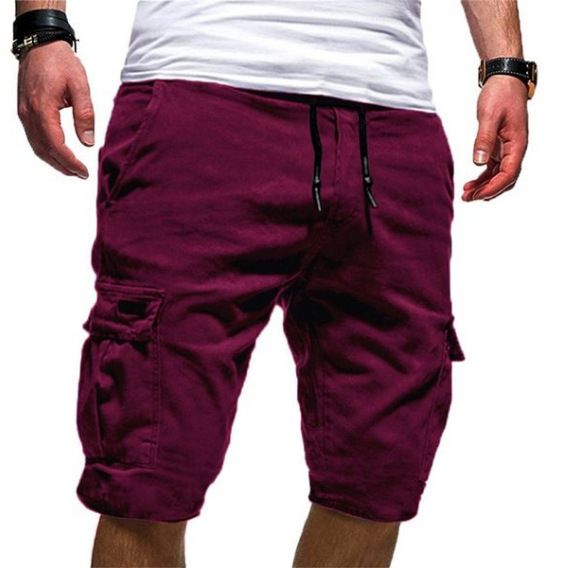 Freizeithose Sport Sommer Herren Shorts Overalls Multi-Pocket Hose_voghion.com
