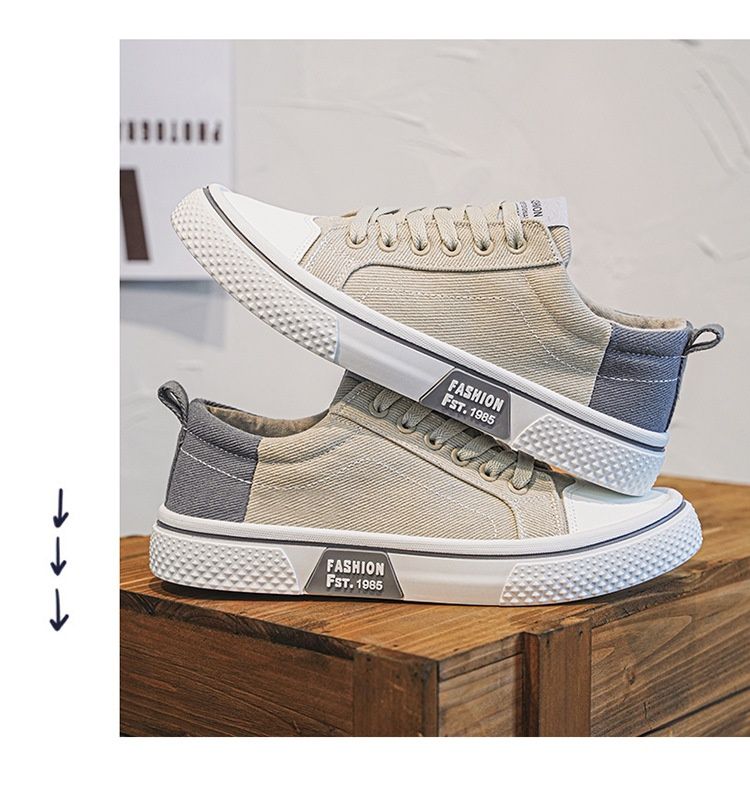 wangjia Wangjia 2025 Summer New Breathable Versatile Skate Men's Soft Sole Casual Sports Trendy Fashion Canvas Shoes_voghion.com