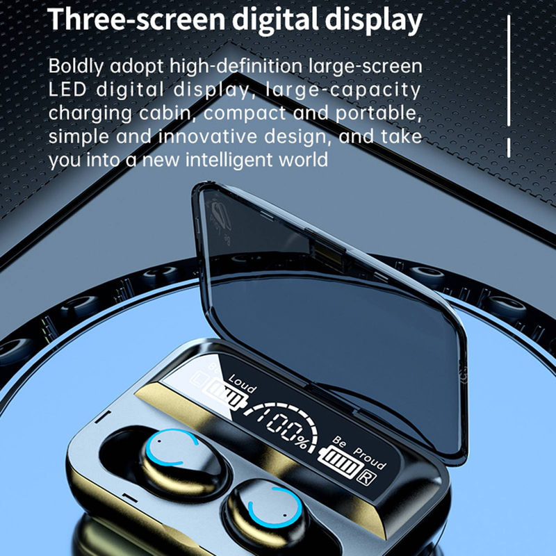 F9-47 Truee Wireless Stereo Mini Toucoh Control Słuchawki douszne Bluetooth kompatybilne ze sportowymi słuchawkami z latarką_voghion.com