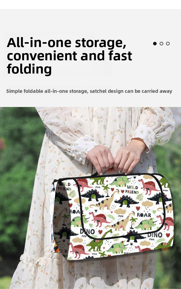 Couverture de pique-nique imperméable et résistante au sable - Tapis d'extérieur extra large pour le camping et les pique-niques sur la plage (légère, pliable avec sangle de transport et fond antidérapant)_voghion.com
