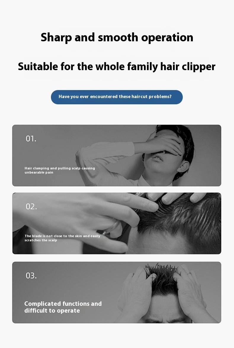 Professional Hair Clipper For Men - High Power Cordless Trimmer With LED Display For Fades, Undercuts & Beard Styling_voghion.com