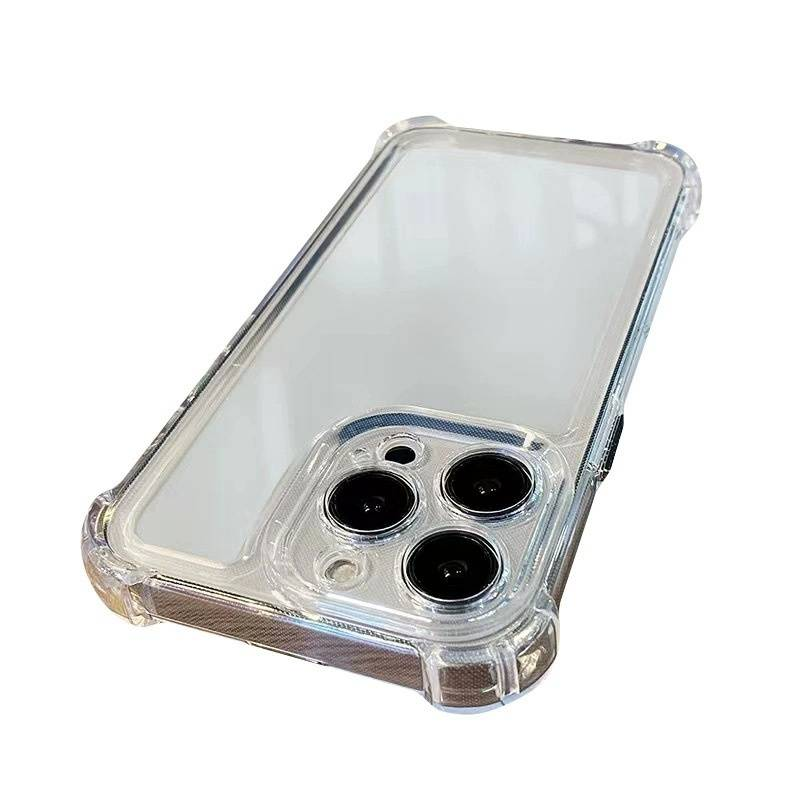 4-Corner Airbag Shockproof Phone Case For IPhone 15/14/13/12/11 Pro/Max/Plus, Transparent Soft Silicone Cover With Cartoon Print, Full-Body Protection_voghion.com