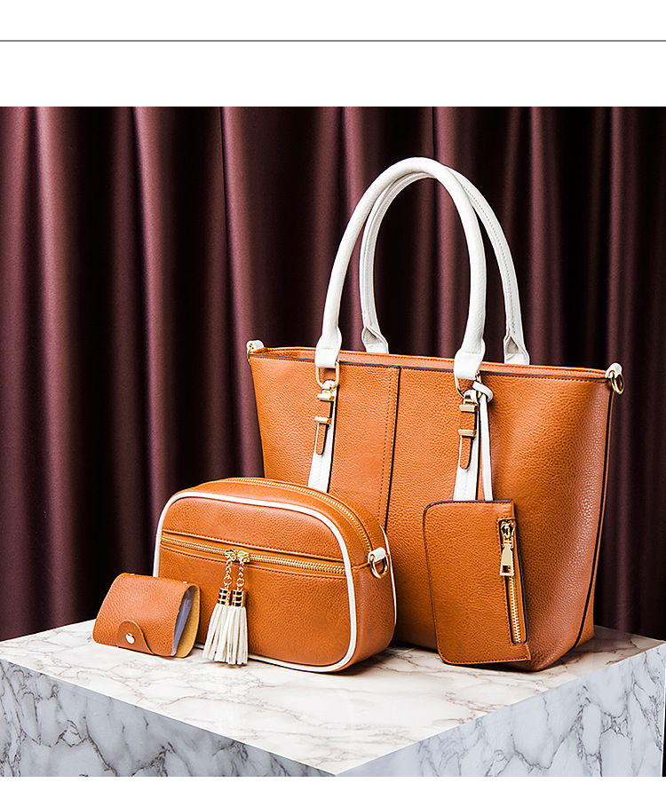 Damentaschen Mutter- und Kindertasche Neue Damen-Umhängetasche Herbst und Winter Kontrastfarbe Mode-Umhängetasche Große Kapazität Handtasche_voghion.com