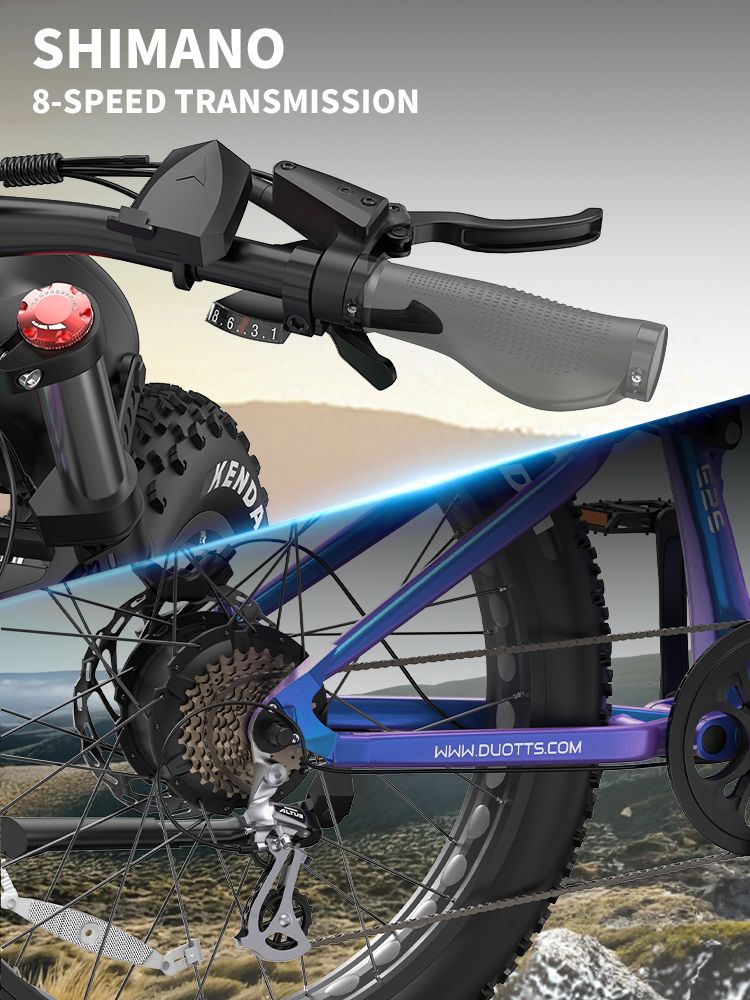 DUOTTS E26 2025 Elektro-Mountainbike | 750-W-Motor | 120 km Reichweite | 48-V-20-Ah-Samsung-Akku | Geländereifen | Hydraulische Bremsen & Schutzart IP65_voghion.com