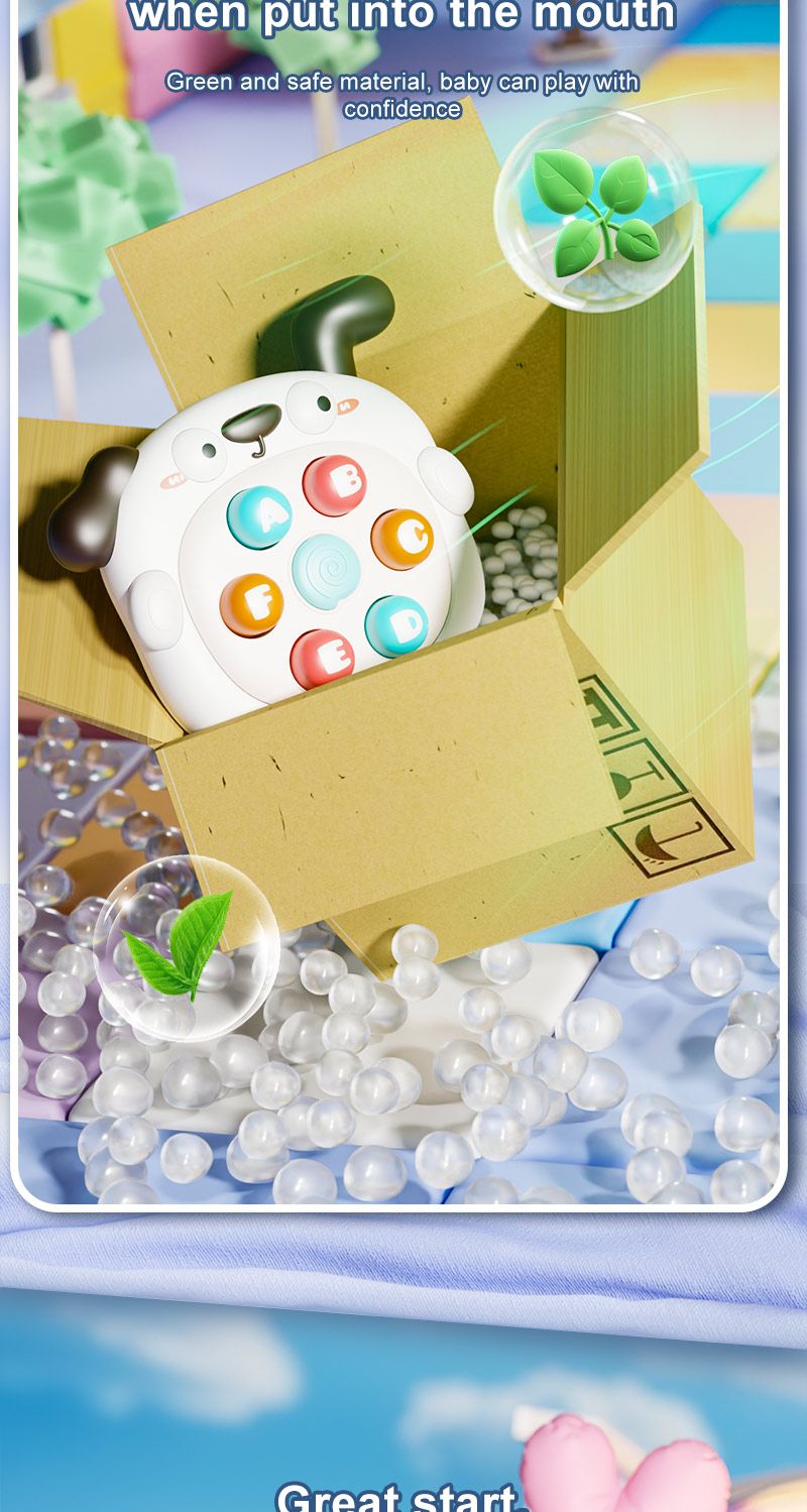 Interactive Handheld Plastic Whack A Mole Game Educational Toy For 3 To 4 Years Old Enhances Hand Eye Coordination For Babies_voghion.com