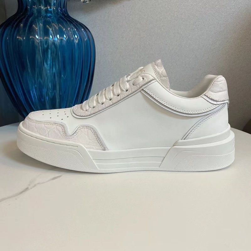 Scarpe da uomo versatili, sportive e per il tempo libero, da uomo, 2024, nuove D Home, con lacci, bianche, con blocchi di colore, alla moda_voghion.com