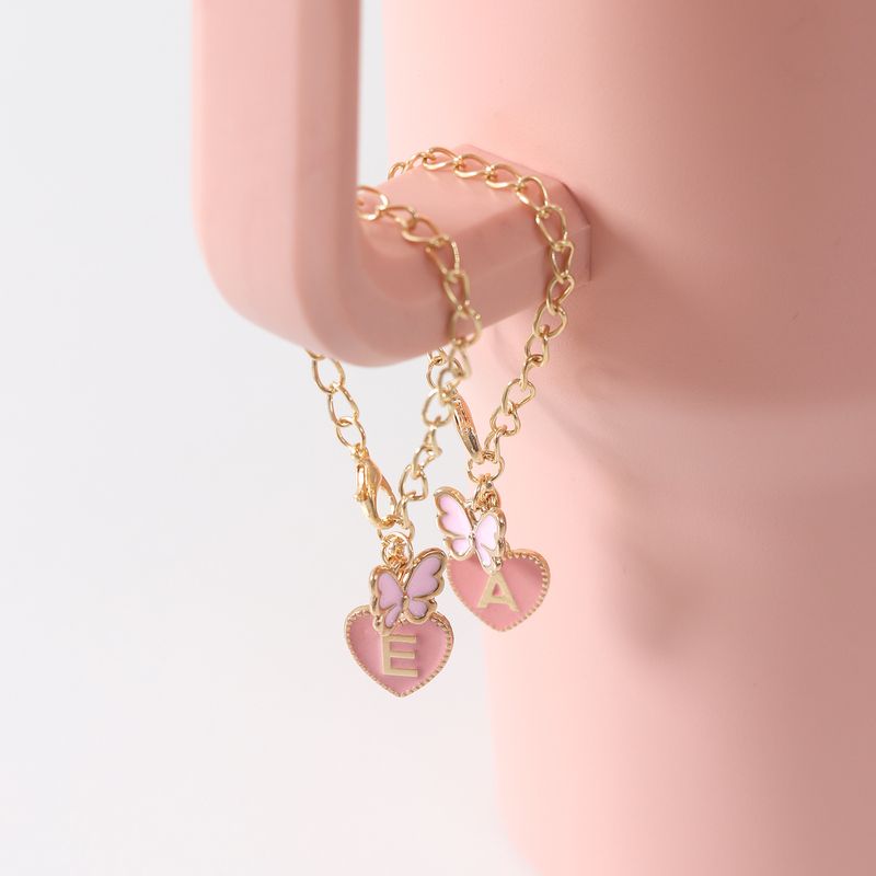 26 angļu burti butterfly mark oil drop Stanley cup ķēdes nosaukuma identifikācijas piederumi_voghion.com