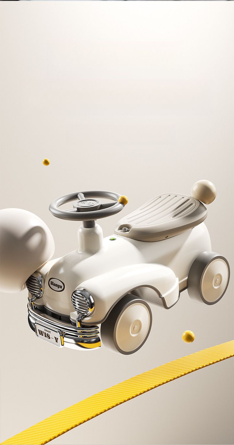 New Children's Ride-On Toy Ages 2-5, Walking Can Be Sat On, With Lights And Music, Classic Car, Twist Car For Toddlers_voghion.com