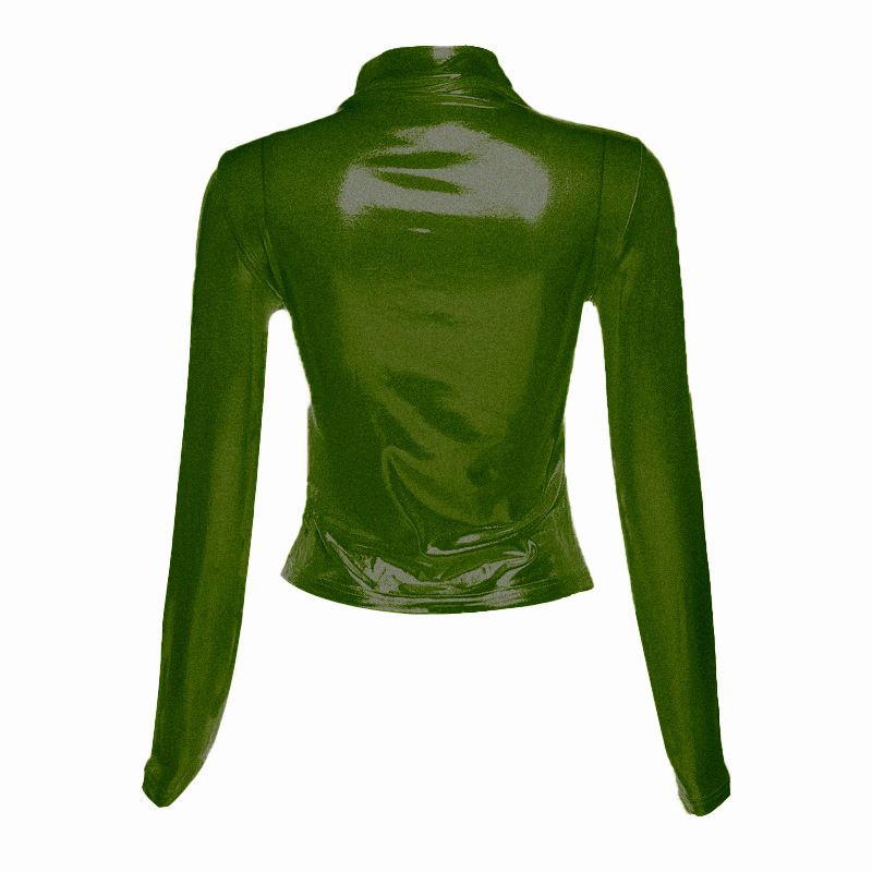2025 Lente Dames Nieuwe Top Modieus Fel Goud Verguld Lange Mouwen Pullover Slim Fit T-shirt_voghion.com