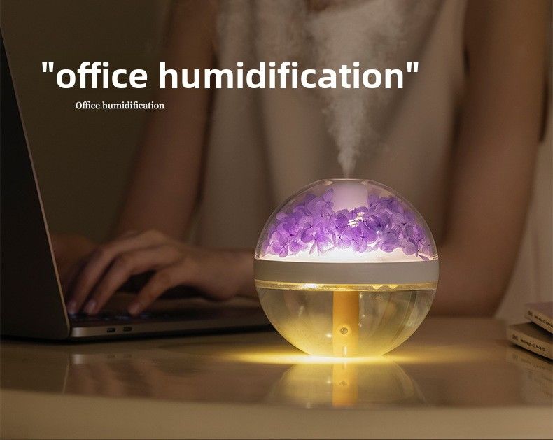 Preserved Flower Humidifier - Mini USB Portable | Aromatherapy Light Desktop Ornament | Gift Idea_voghion.com