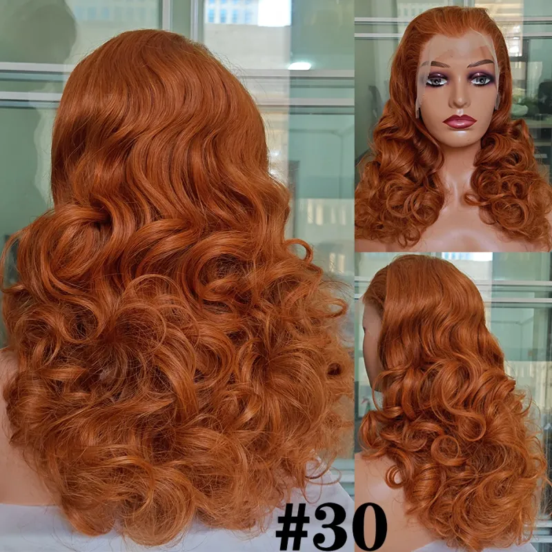 100 menschliches Haar Dichte Highlight Ombre Doppel Gezogen Bouncy Body Wave Perücken Volle Fumi Weben Wellig Haar Spitze_voghion.com