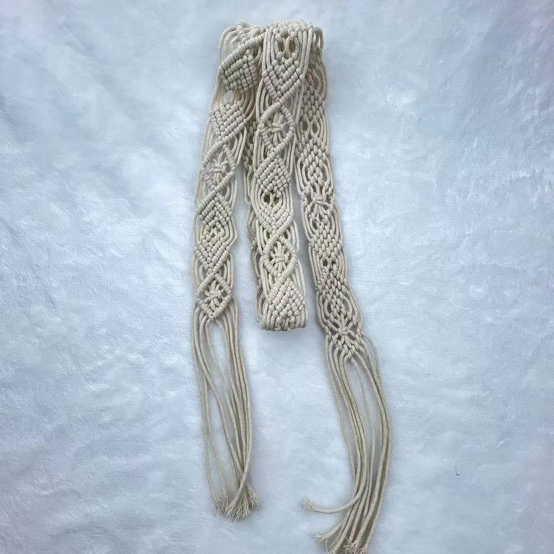 Cintura versatile intrecciata a mano in stile etnico intrecciato con corda di cera_voghion.com